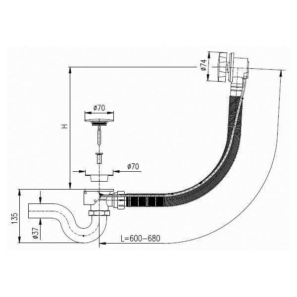 Comment fonctionne un système automatique de vidange et de trop-plein de baignoire ?