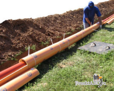 Pose de canalisations d'égout dans le sol : nous équipons et isolons l'égout extérieur