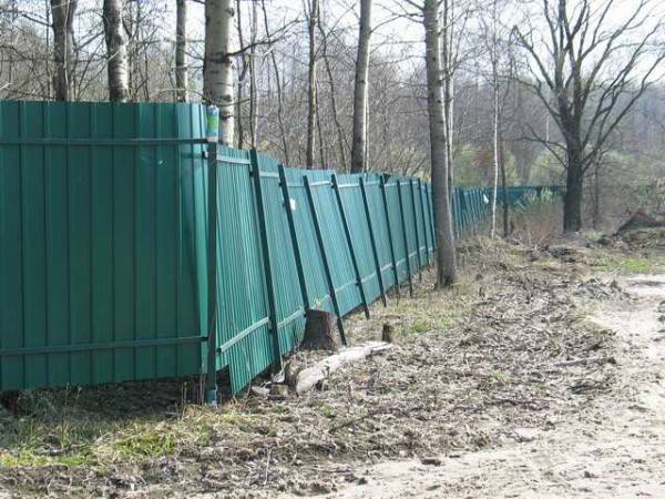 Clôture à faire soi-même à partir d'une feuille profilée: instructions pas à pas pour la construction d'une clôture