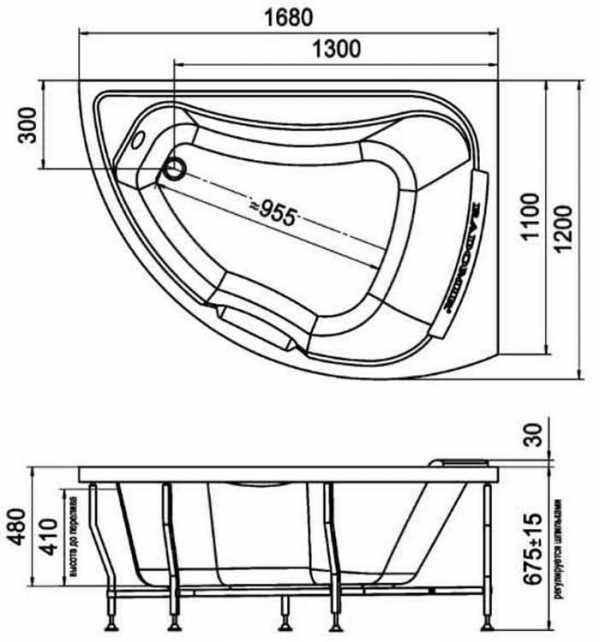 Tailles de bain (48 photos): paramètres des options standard et petites, 170x70 et 120x70, modèles européens 150x70 et 140x70, produits acryliques 180x80