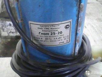 Présentation de la pompe à eau Gnome: appareil, caractéristiques et caractéristiques de fonctionnement