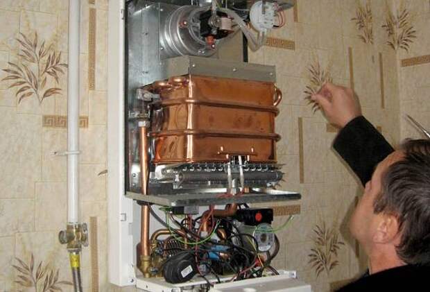 Nous nettoyons la colonne de gaz