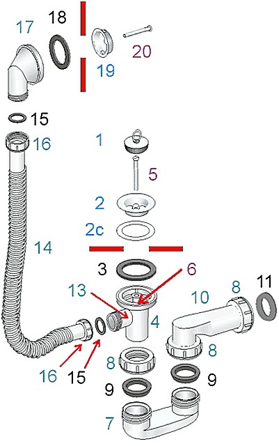 Comment assembler correctement un siphon de bain - instructions étape par étape