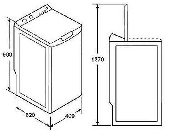 Hauteur machine à laver