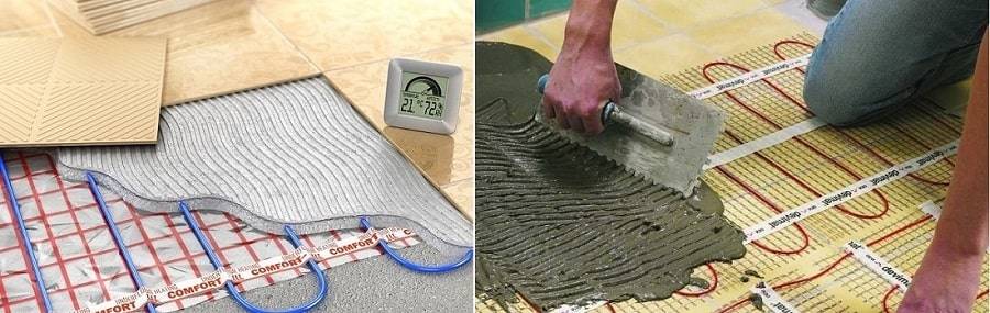 Sol chauffant infrarouge sous carrelage - exigences de base, technologie d'installation