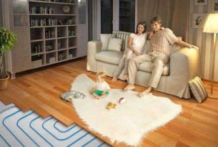 Chauffage au sol sous stratifié sur un sol en béton : nuances de design + notice de pose détaillée