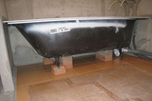 Installation de bain en fonte à faire soi-même