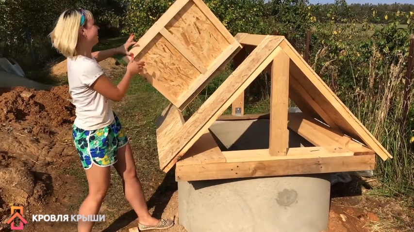 Nous fabriquons une belle maison pour un puits de nos propres mains: le matériel nécessaire, les dessins et les instructions étape par étape