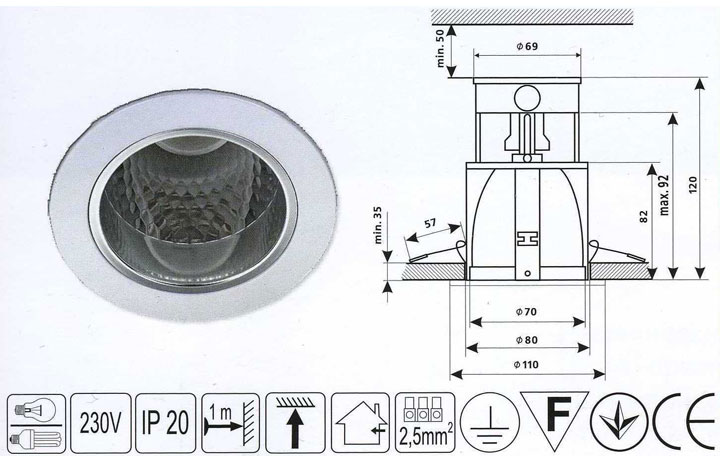 Ampoules pour plafonds tendus: règles de choix et de connexion + dispositions des lampes au plafond