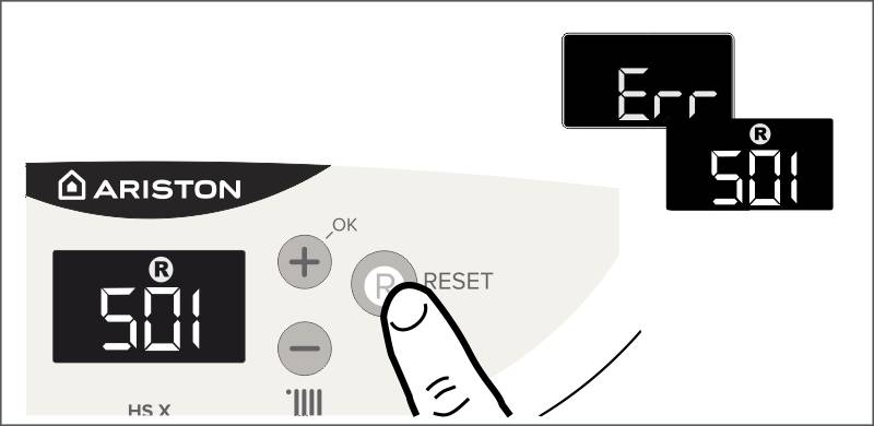 Erreurs de la chaudière à gaz "Ariston": comment trouver et résoudre le problème par code