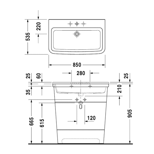 À quelle hauteur le lavabo de la salle de bain est-il installé - niveau de hauteur standard