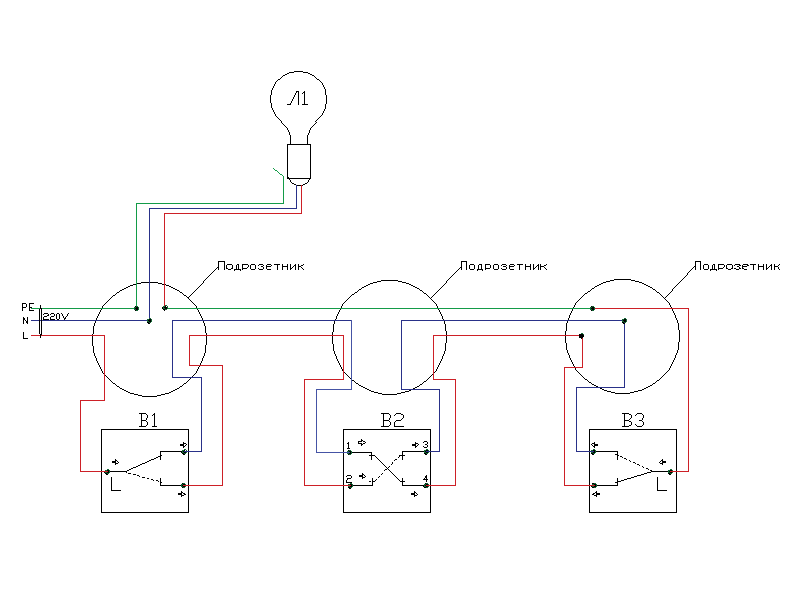 Comment connecter un interrupteur d'éclairage à trois gangs