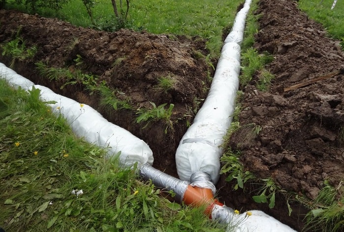 Pose de tuyaux de drainage perforés de vos propres mains + aperçu des schémas de drainage possibles