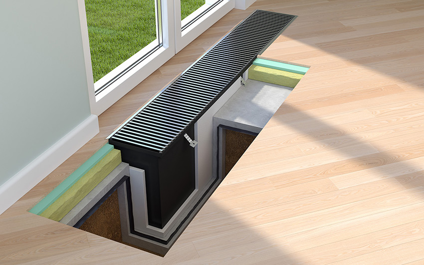 Caractéristiques des convecteurs construits sous le rebord de la fenêtre