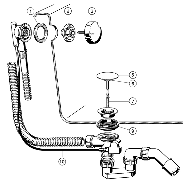 Bonde de trop-plein de bain semi-automatique - tout sur l'assainissement