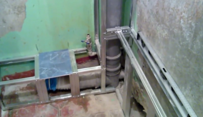 Comment faire une boîte à tuyaux dans la salle de bain - nous assemblons une boîte à tuyaux (+ photo)