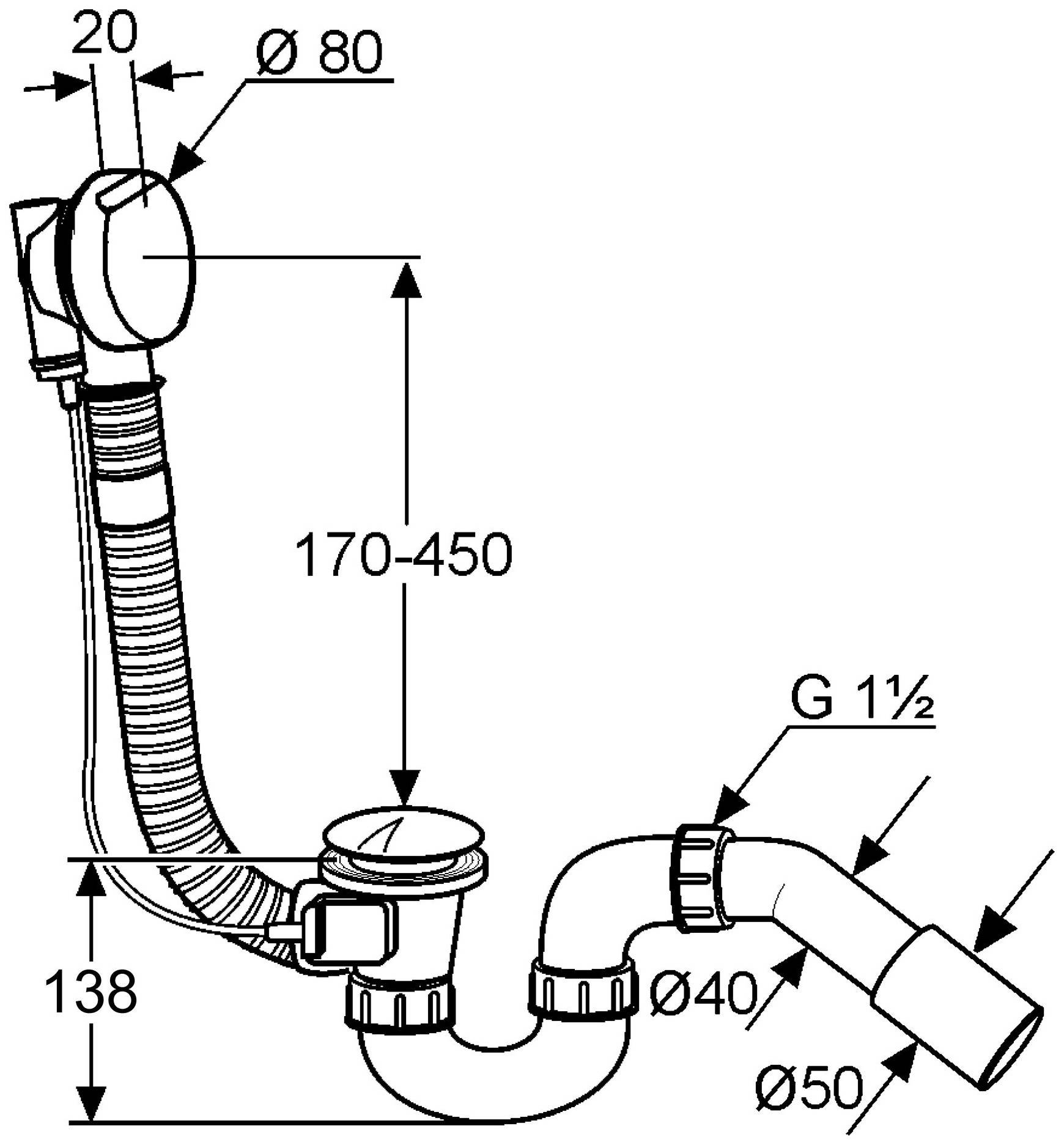 Installation d'égouts dans la salle de bain, salle de bain