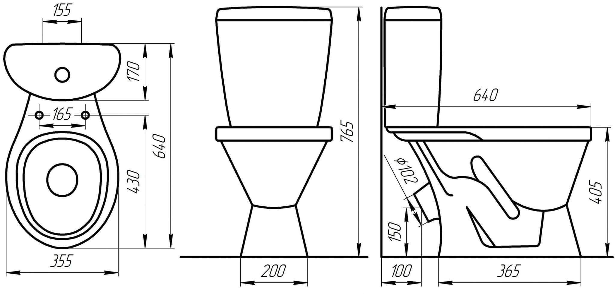 Dimensions standard des toilettes : dimensions et poids typiques des différents types de toilettes