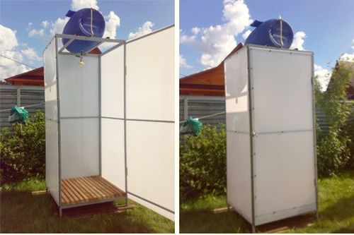 Douche d'été en polycarbonate : instructions de conception étape par étape