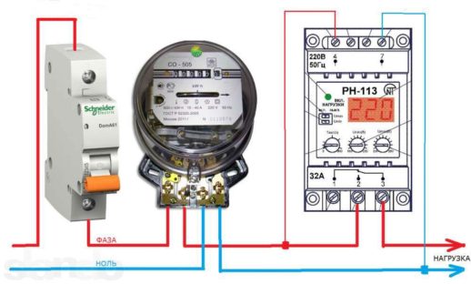 Relais de contrôle de tension: principe de fonctionnement, circuit, nuances de connexion