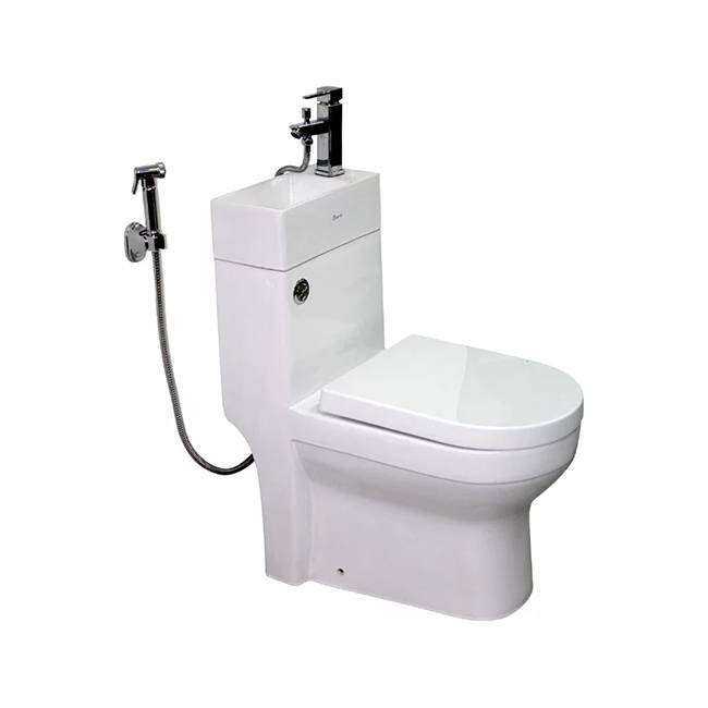 Aperçu comparatif du couvercle du bidet, de la tête du bidet et de la fixation du bidet et de leur connexion
