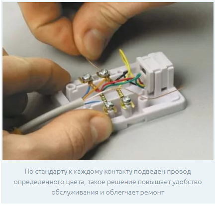 Comment connecter une prise pour Internet: normes et schémas