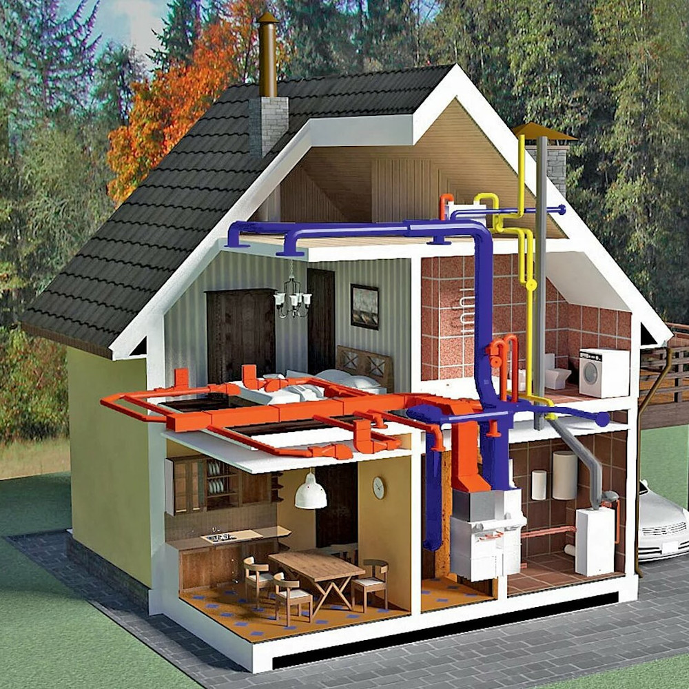 Chauffage alternatif d'une maison privée - le choix est assez large