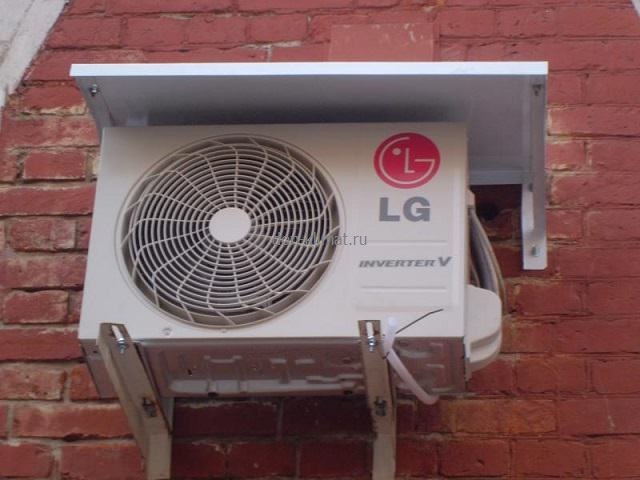 Auvent pour climatisation : options de protection, disposition de l'auvent - point j