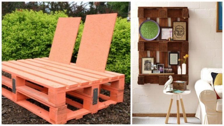 Meubles de palette : photos, vidéos, schémas, dessins