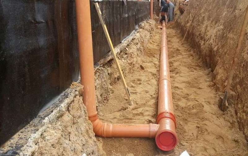 Pose d'un tuyau de drainage de vos propres mains: instructions pas à pas + analyse des nuances