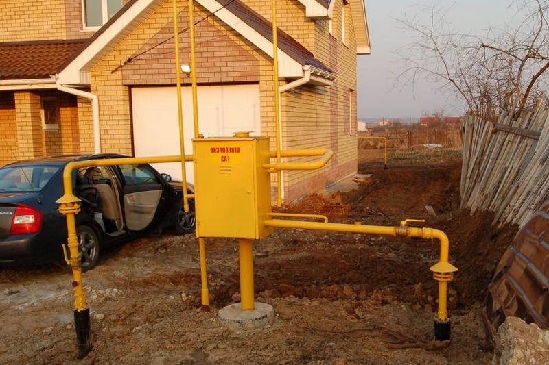Raccordement au gaz d'une maison particulière