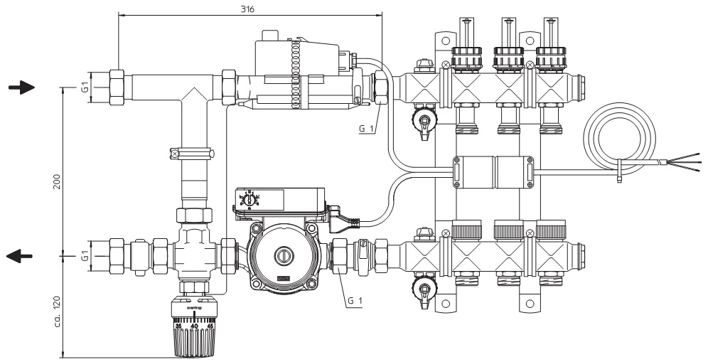 Mélangeur pour chauffage au sol: règles d'installation d'un collecteur de distribution