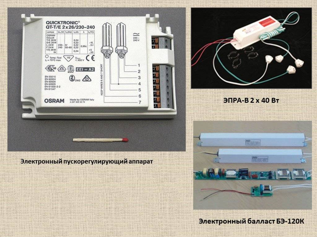 Le dispositif d'une lampe fluorescente et le principe de fonctionnement