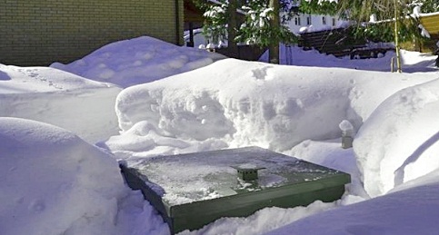 Isolation de la fosse septique pour la période hivernale et conservation