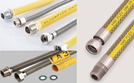 Tuyaux à gaz pour cuisinières à gaz: variétés, comment choisir et se connecter