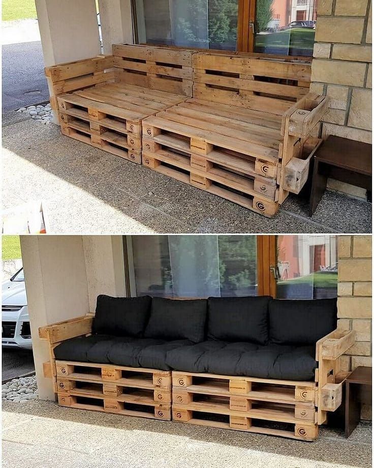 Canapé palette à faire soi-même, instructions étape par étape et une sélection de photos de meubles