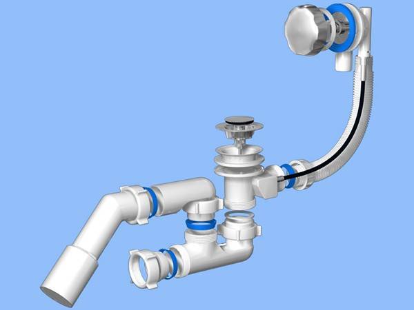 Bonde de débordement de baignoire : principe de fonctionnement, schéma d'installation et règles d'installation