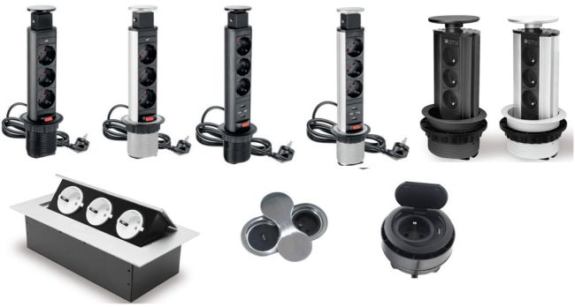 Comment les prises de comptoir rétractables sont disposées et comment les installer vous-même