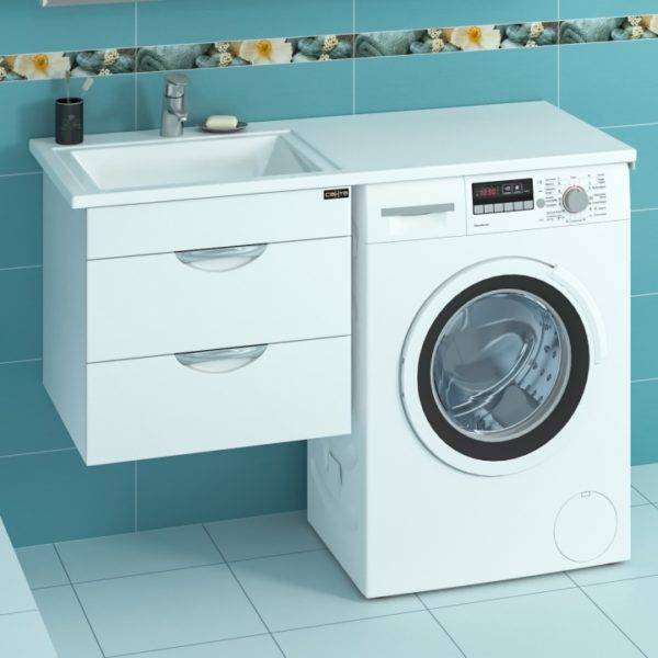 Lavabo aux nénuphars : conseils de choix et d'installation lorsqu'il est situé au-dessus du lave-linge