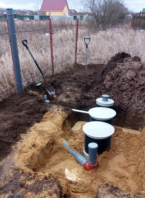 Assainissement dans une maison privée avec un niveau élevé d'eau souterraine - ugv