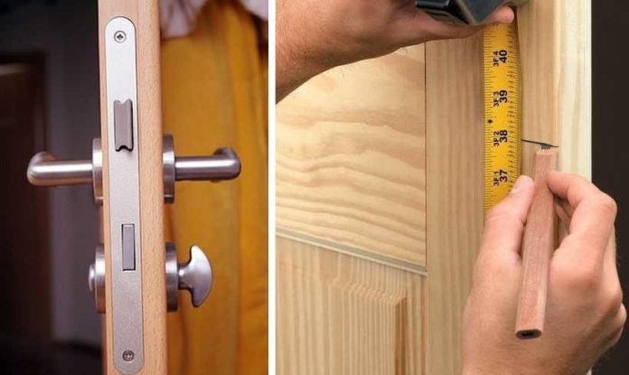 Installation à faire soi-même d'une serrure dans une porte intérieure