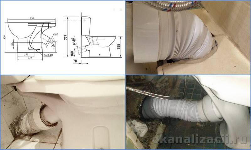 Installation de l'ondulation sur les toilettes et les spécificités de la connexion de la plomberie avec celle-ci