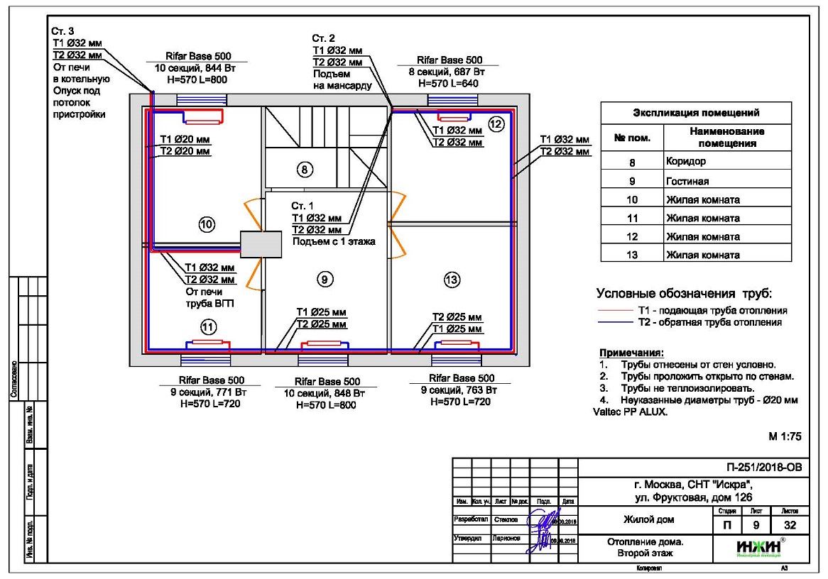 Calcul du système de chauffage: calculateur en ligne, exemple de calcul d'équipement pour une maison de campagne