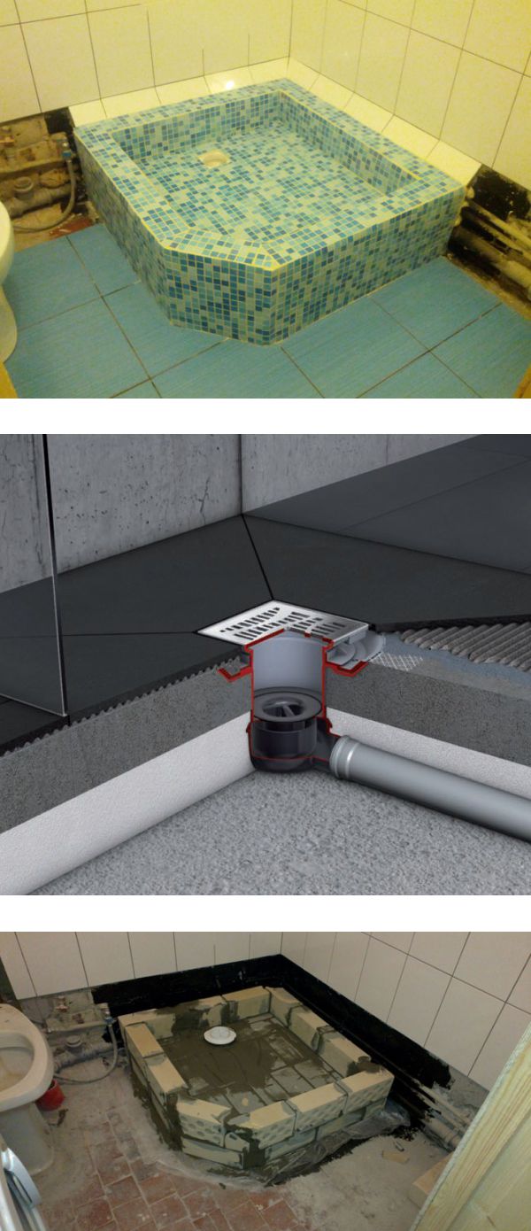 Receveur de carrelage de douche: instructions de montage à faire soi-même