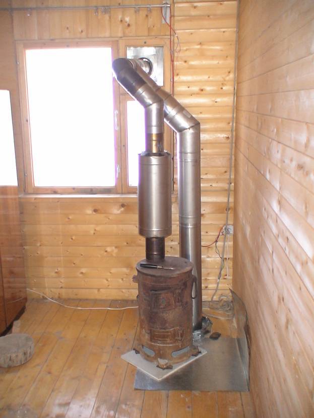 Fabrication et installation d'une cheminée pour un poêle ventru