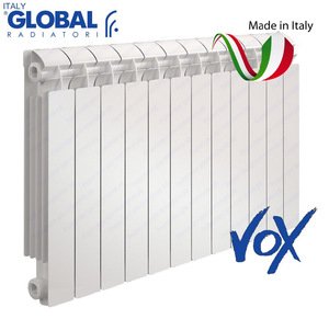 Vue d'ensemble des radiateurs de chauffage "Global"