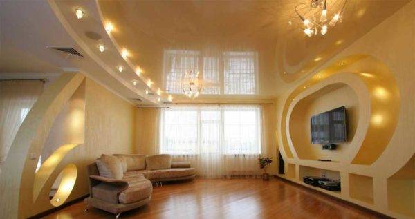 Ampoules pour plafonds tendus: règles de choix et de connexion + dispositions des lampes au plafond