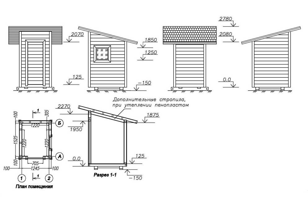 Comment construire des toilettes dans le pays de vos propres mains: dessins de détails + dimensions