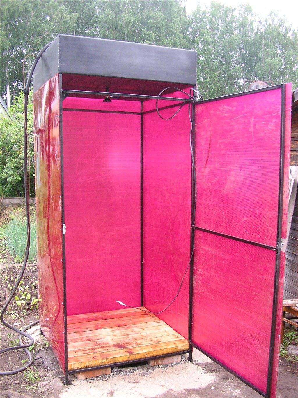 Cabine de douche en polycarbonate : instructions de fabrication étape par étape