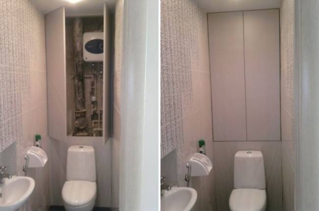 Comment fermer les tuyaux dans les toilettes: une boîte pour les tuyaux d'égout en cloison sèche, comment cacher, fermer avec des panneaux en plastique, comment gainer